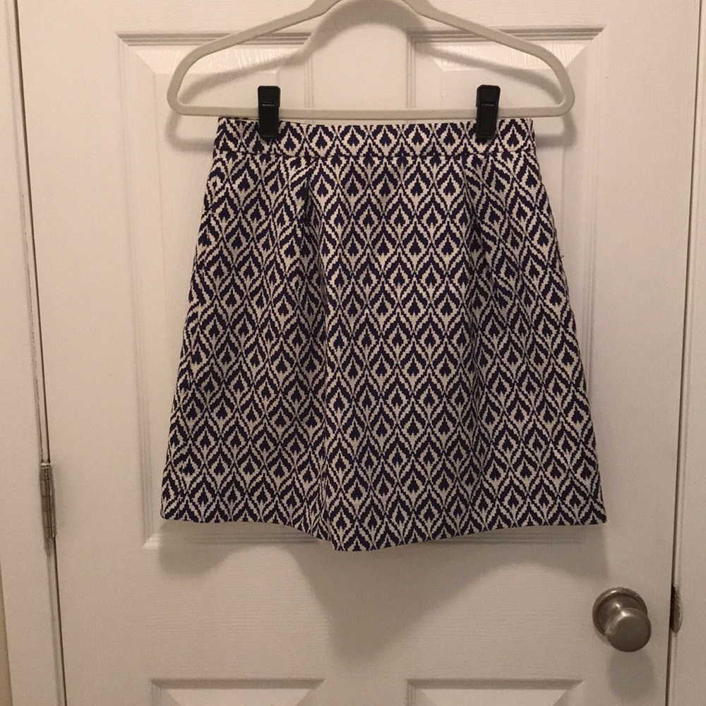 Navy Damask Skirt